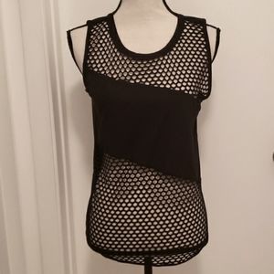 Bundle 4 for $20 - Yogalicious Black Mesh Tank Top